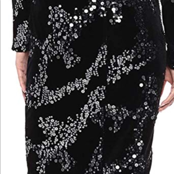 Eliza J Sequined Velvet Dress NWT - Picture 6 of 7